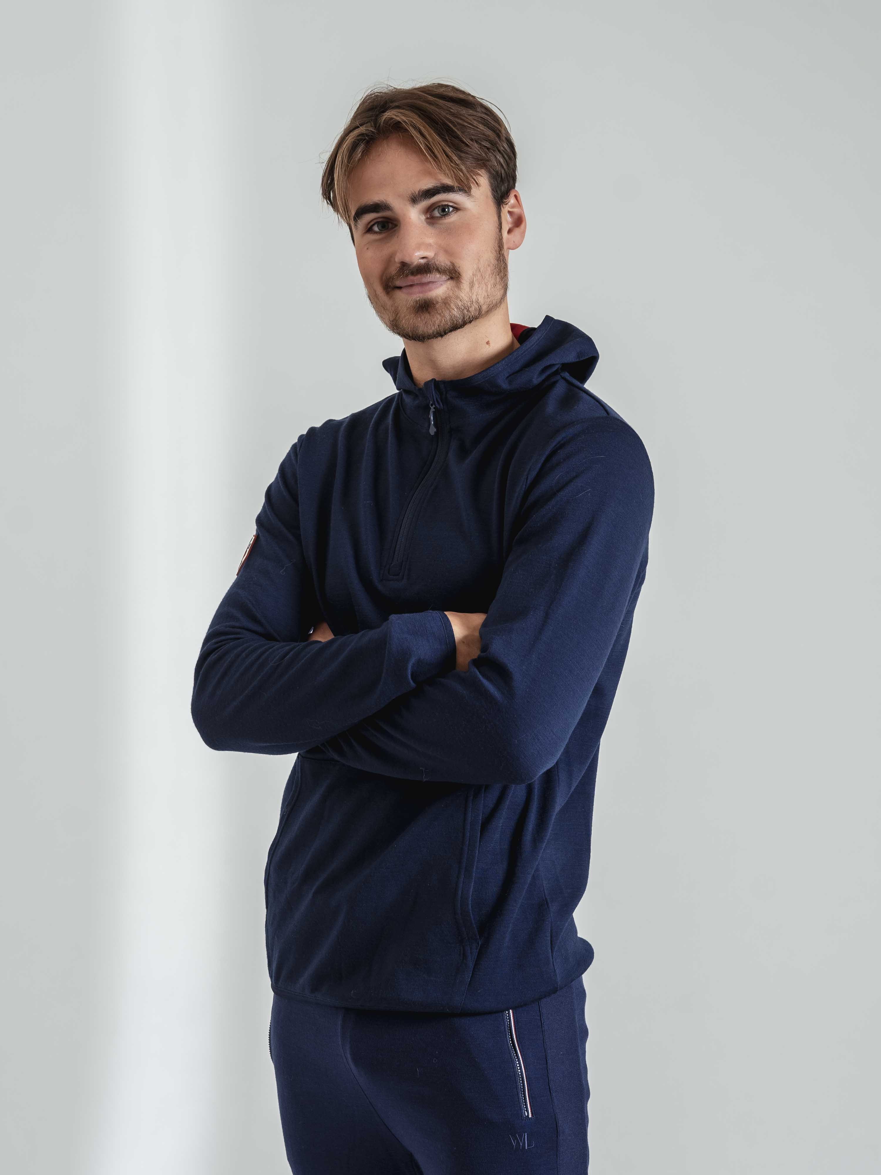 Haukelifjell Wool Top With Hood Blue